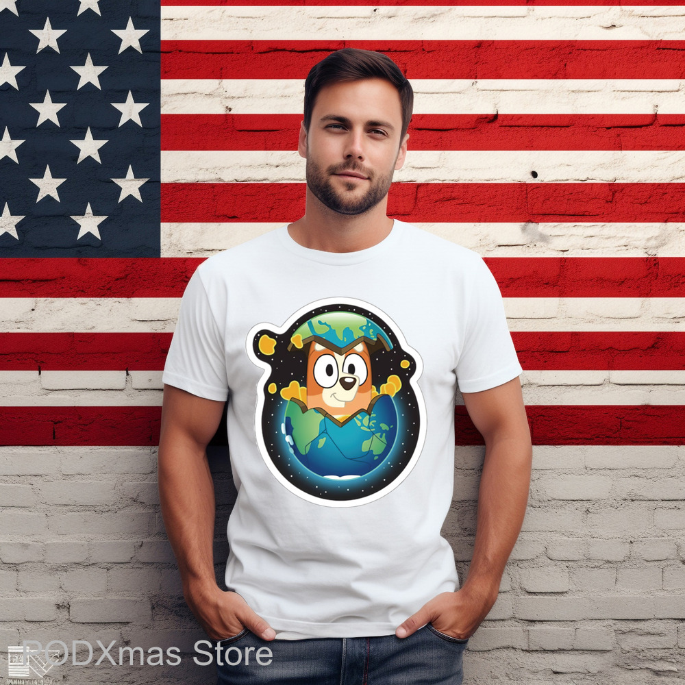 Bluey Chilli Heeler Earth Egg 2024 Shirt