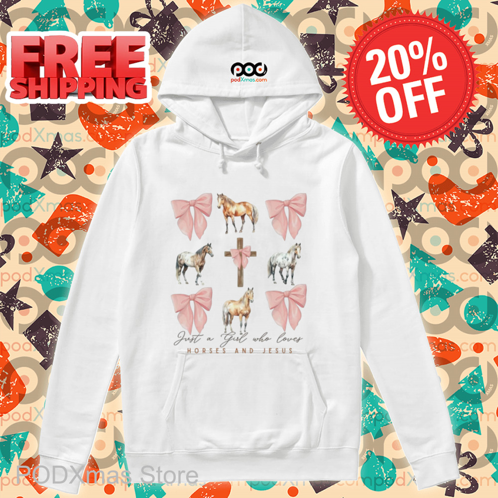 Bow Tie Horse Just A Girl Who Loves Horses And Jesus Shirt