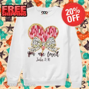 Bow Tie Leopard You Are Loved Shirt