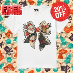 Bow Tie Santa Snowman It's The Most Wonderful Time Of The Year Shirt