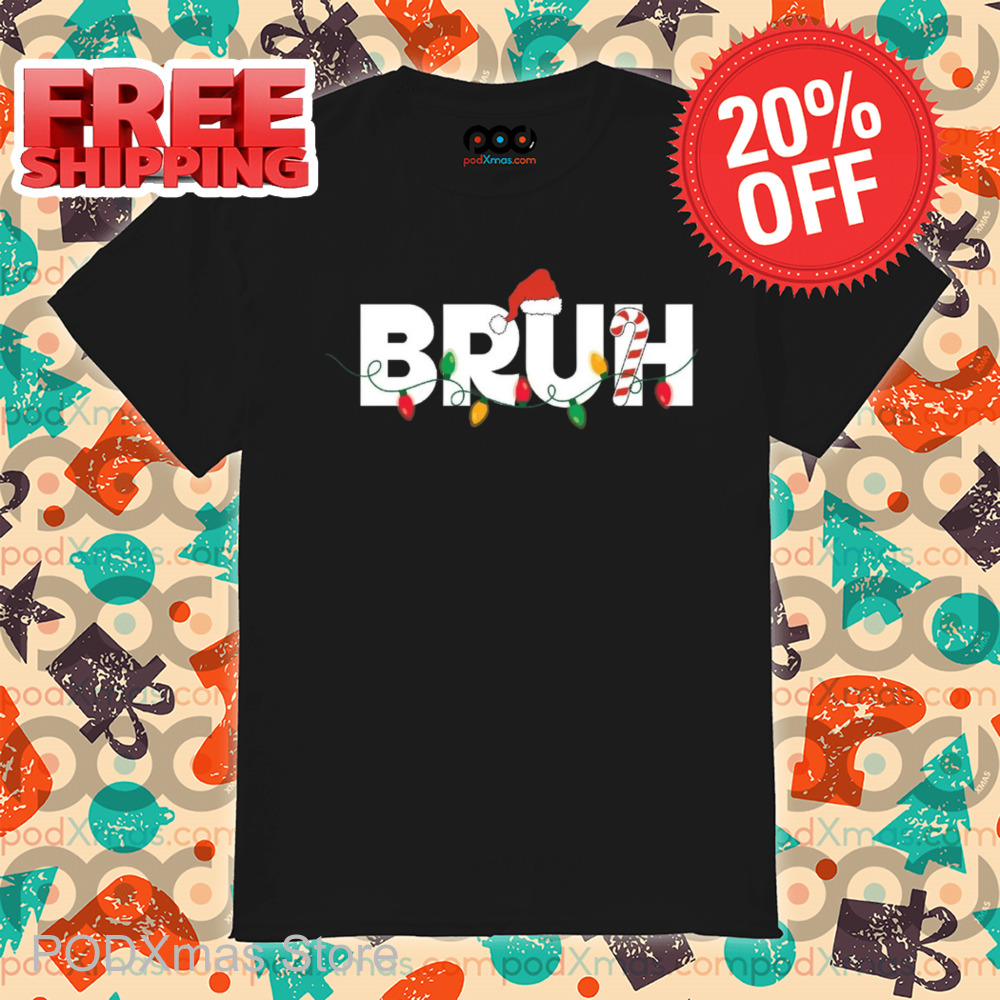 Bruh Christmas Light Vintage 2024 Shirt