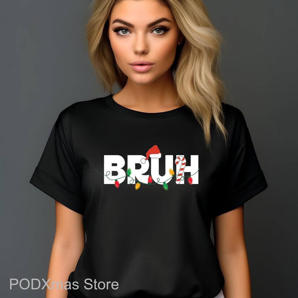 Bruh Christmas Light Vintage 2024 Shirt