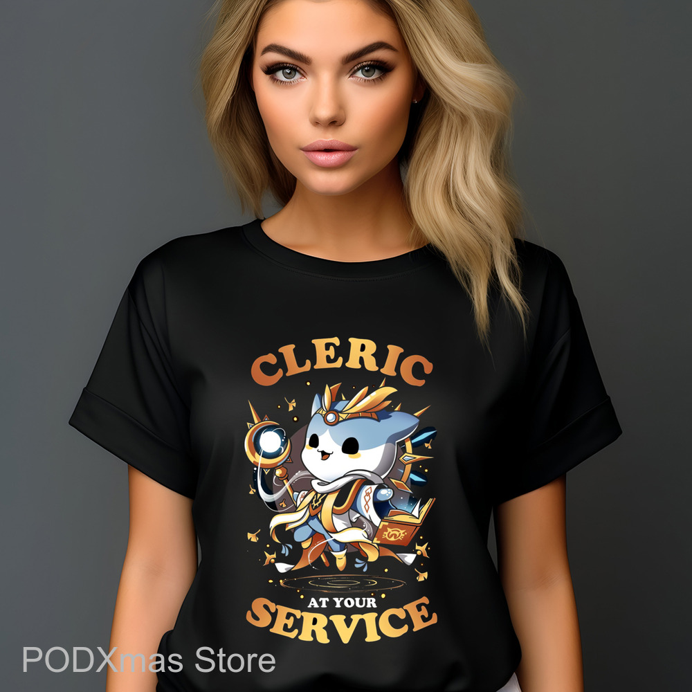 Cat Cleric At Your Service Shirt