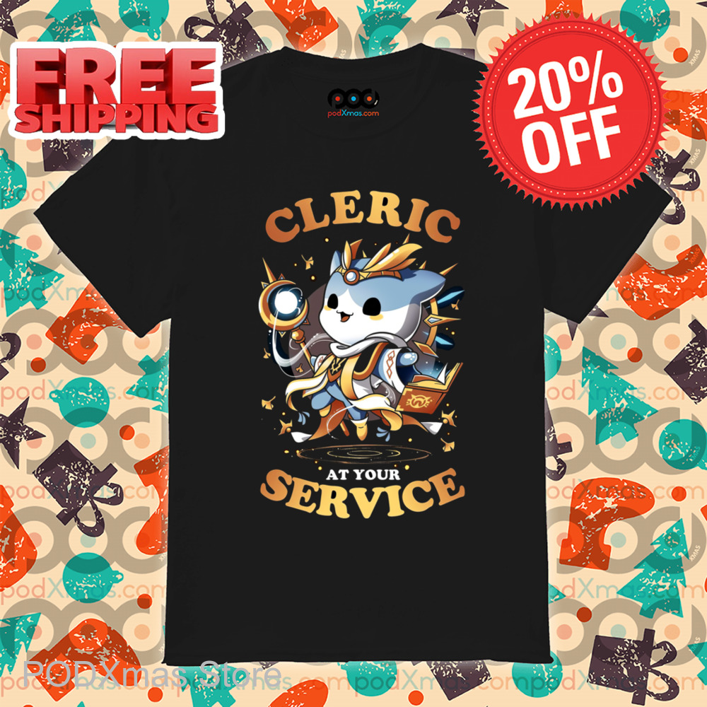 Cat Cleric At Your Service Shirt