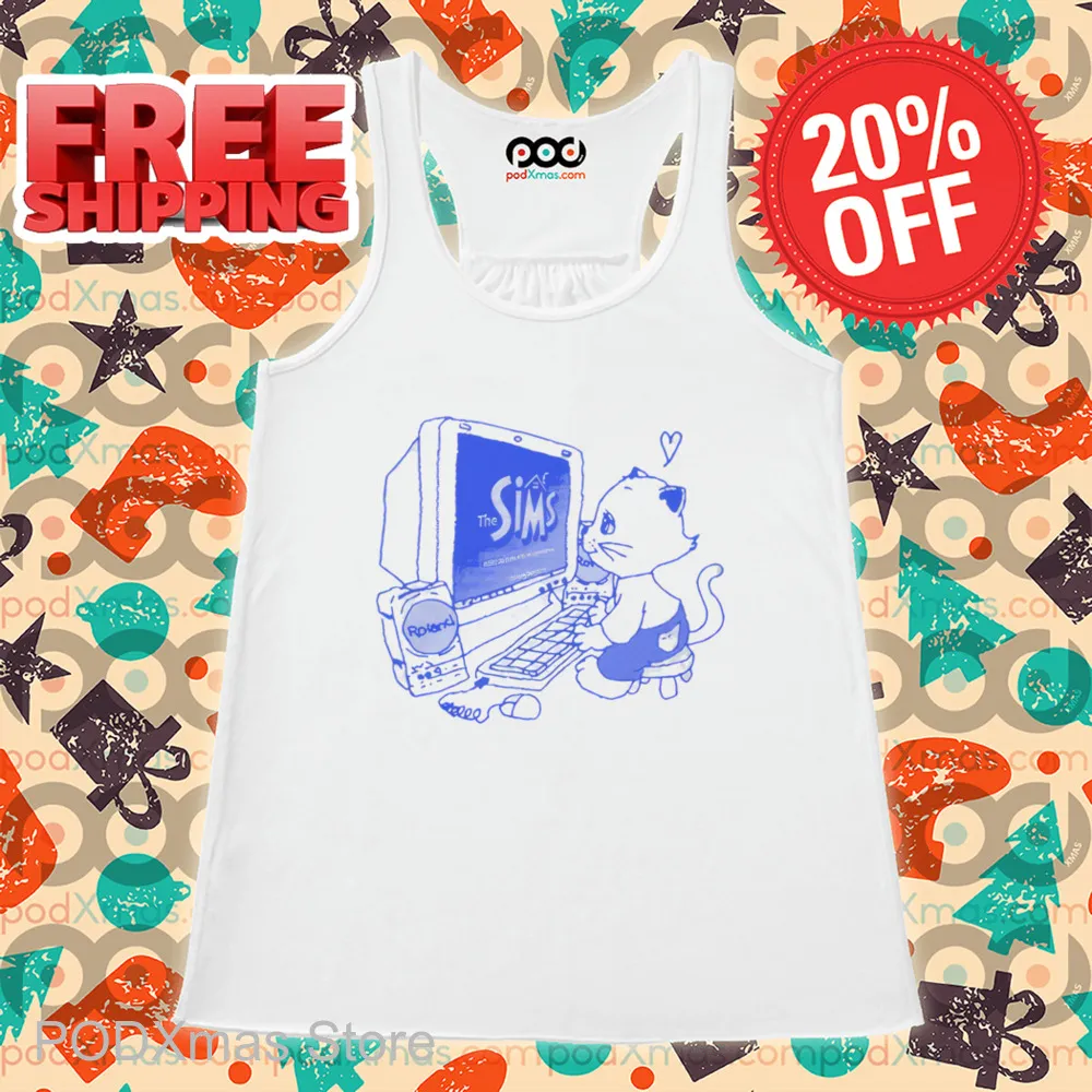 Cat Computer The Sims Shirt