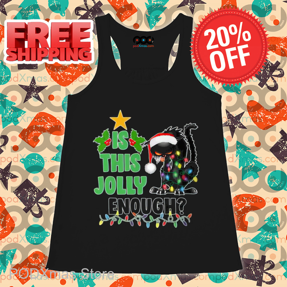 Cat Light Christmas Is This Jolly Enough 2024 Shirt