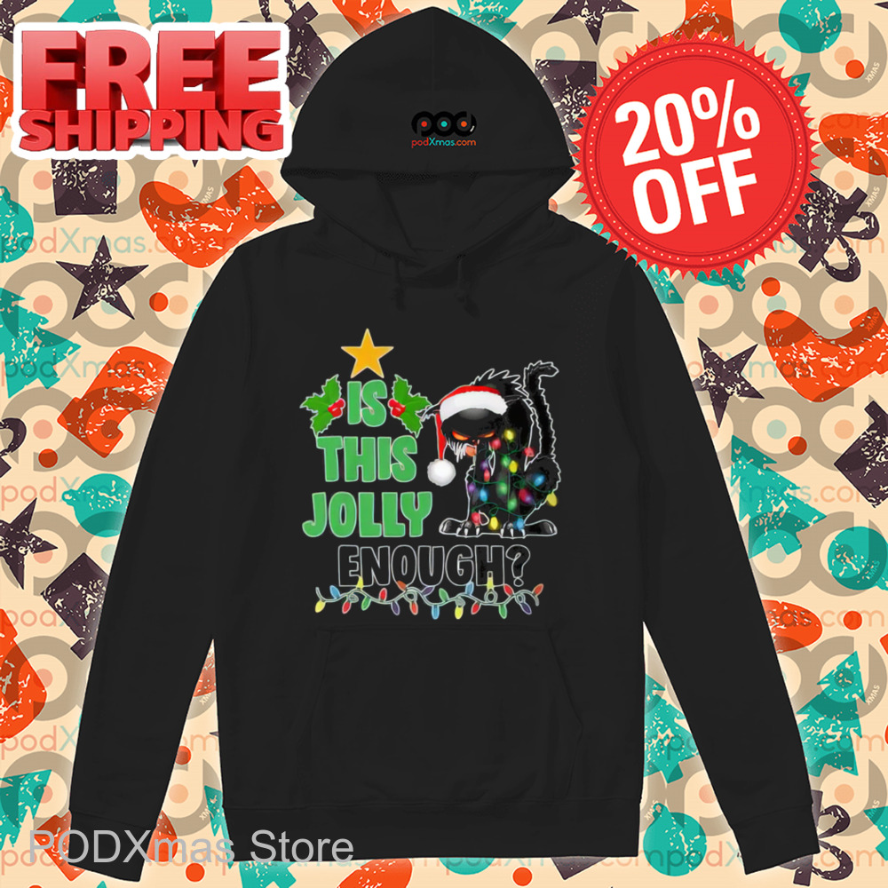 Cat Light Christmas Is This Jolly Enough 2024 Shirt