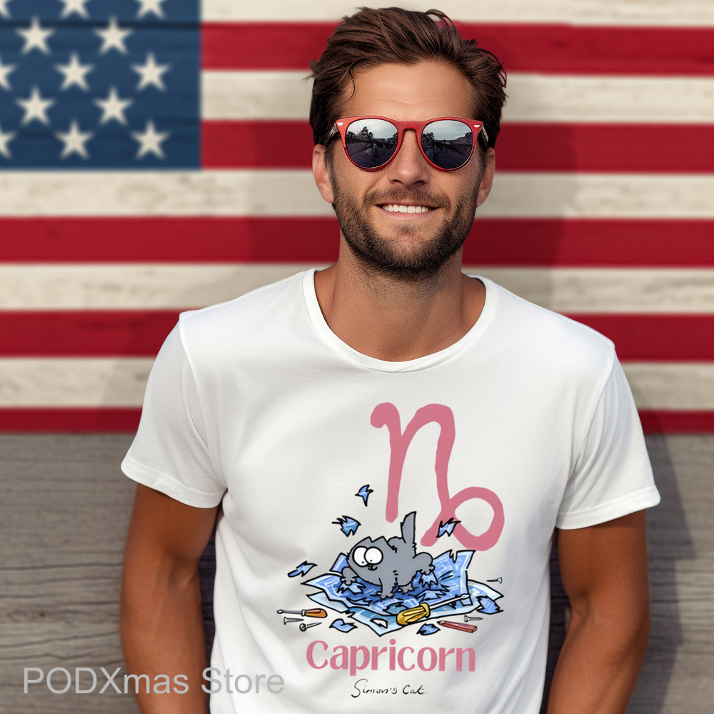Cat Zodiac Capricorn Simon's Cat Shirt