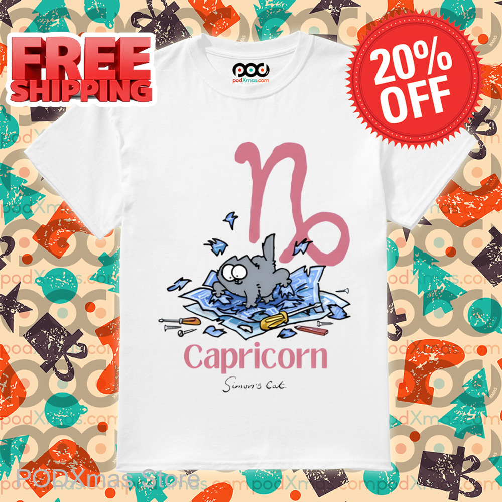 Cat Zodiac Capricorn Simon's Cat Shirt