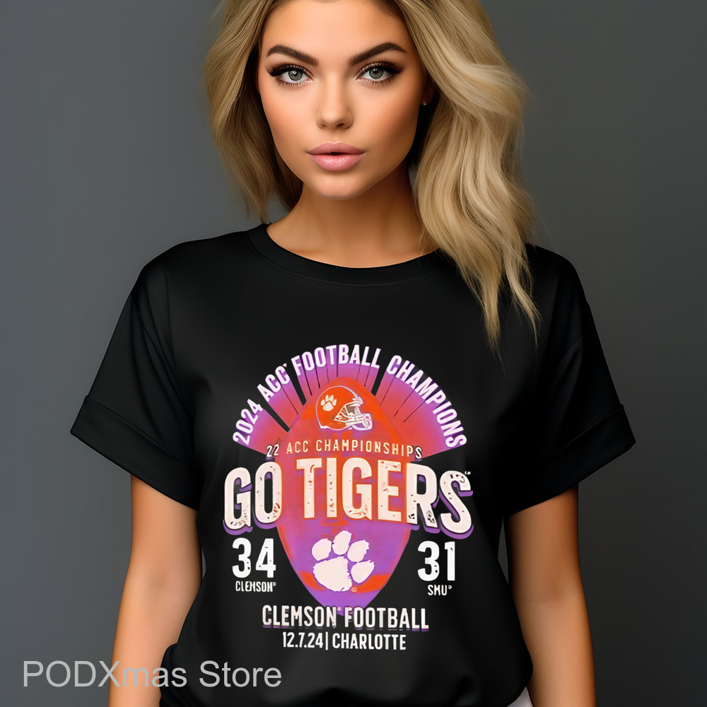 Clemson Tigers Go Tigers 2024 ACC Football Conference Champions Shirt