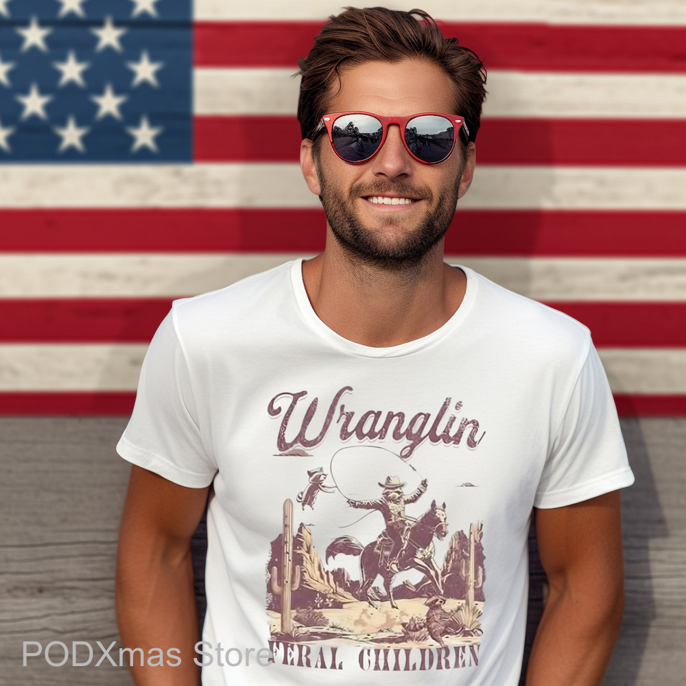 Cowboys Wranglin Feral Children Retro Shirt