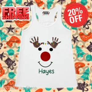 Custom Name Deer Face Christmas 2024 Shirt