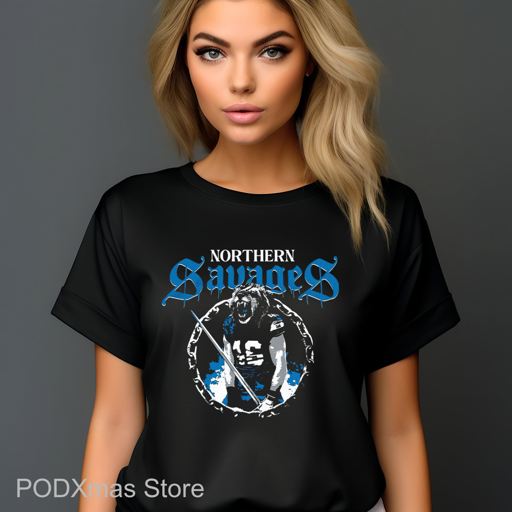 Dan Campbell Lions Defense Northern Savages Shirt-enhance