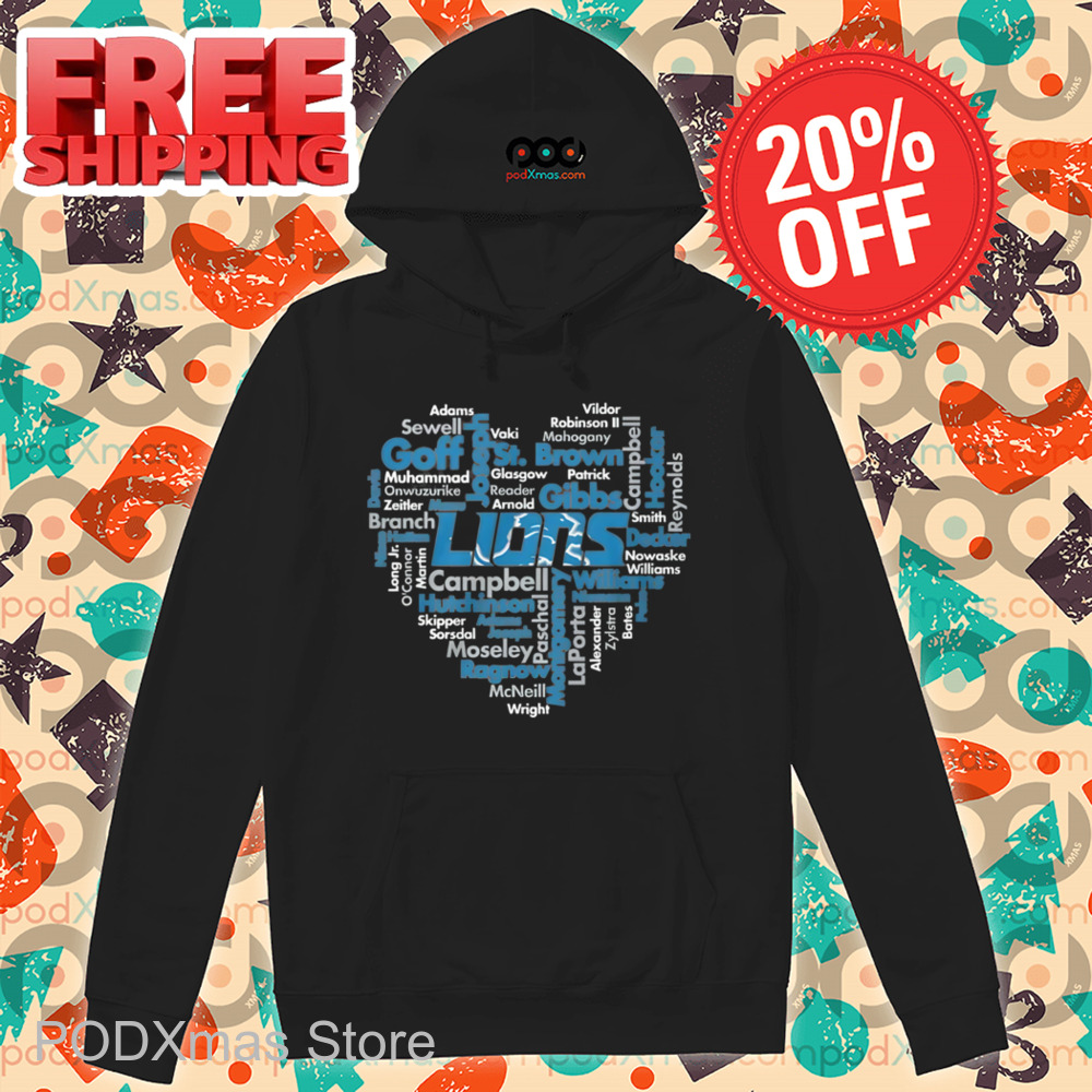 Detroit Lions Heart Name 2024 Shirt