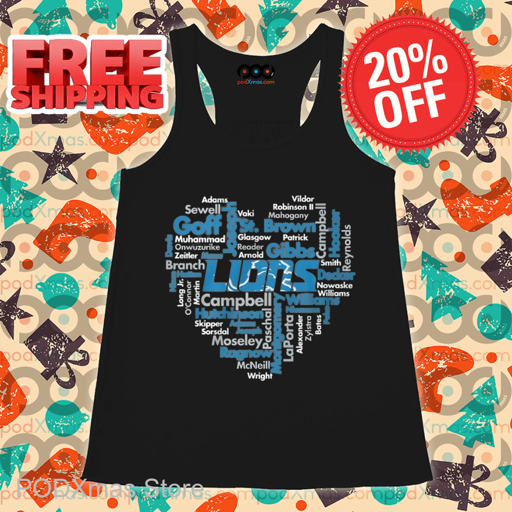 Detroit Lions Heart Name 2024 Shirt