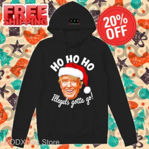 Donald Trump Santa Ho Ho Ho Illegals Gotta Go Christmas Shirt