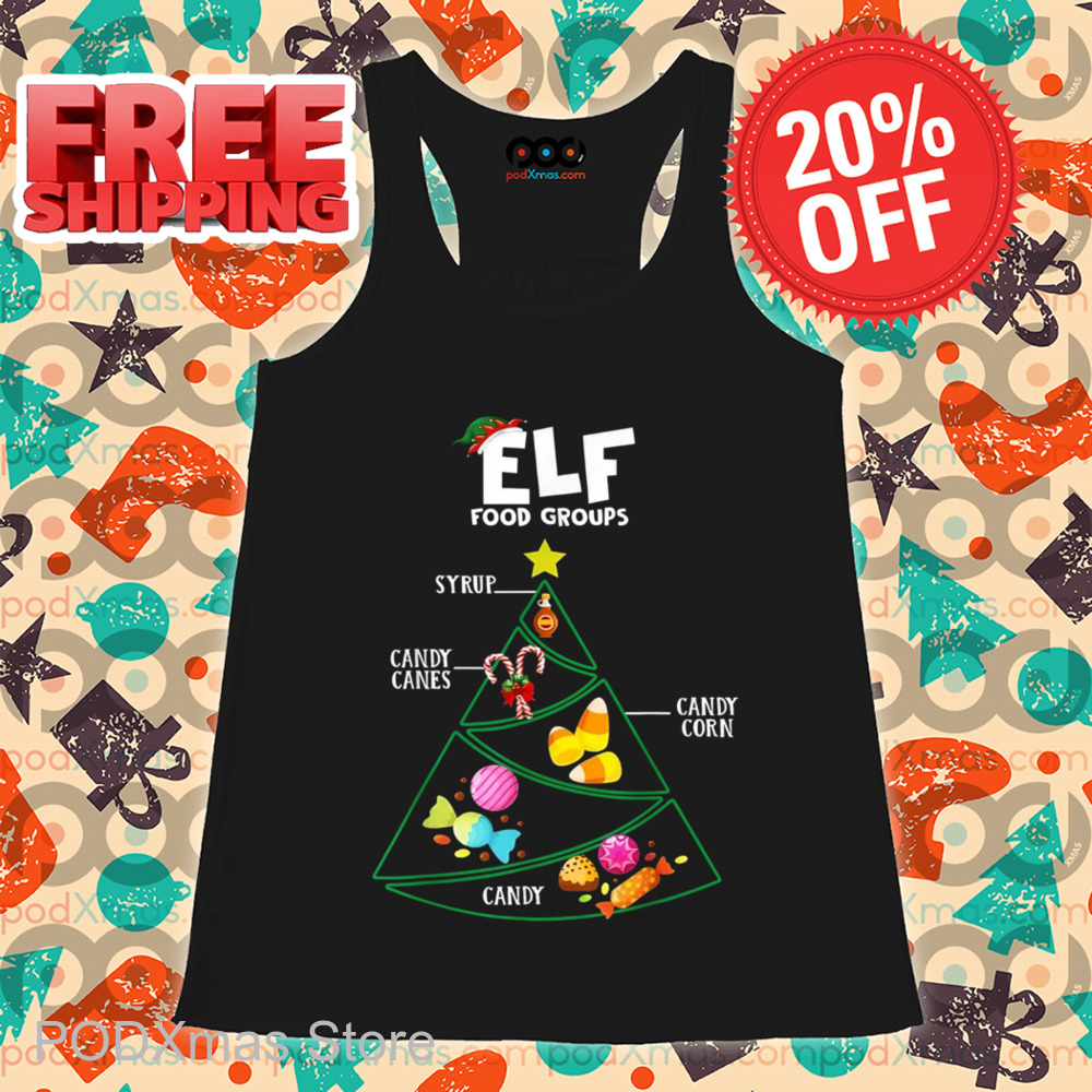 ELF Food Groups Syrup Candy Canes Candy Corn Candy Shirt