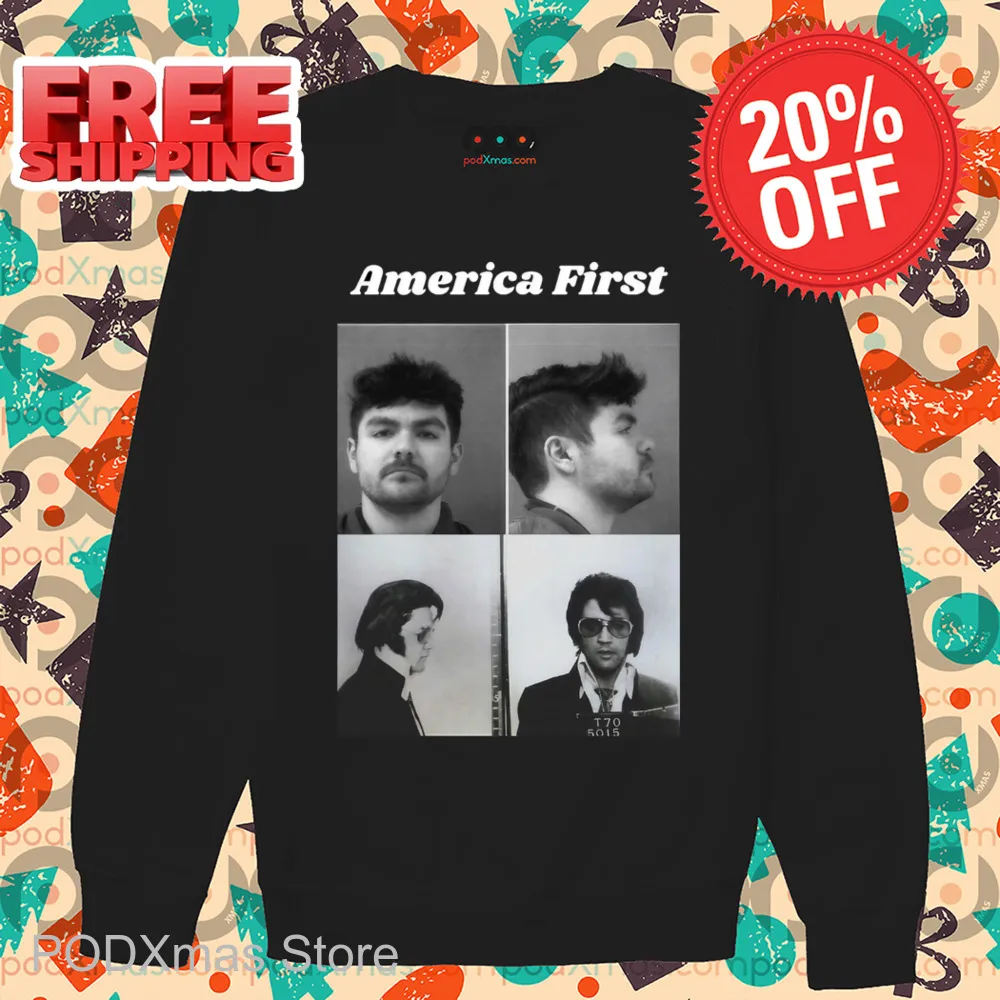 Elvis Presley Mugshot America First Shirt