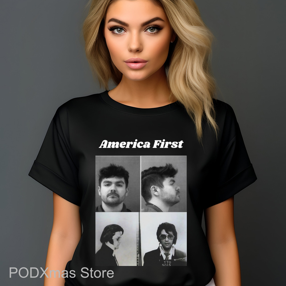 Elvis Presley Mugshot America First Shirt