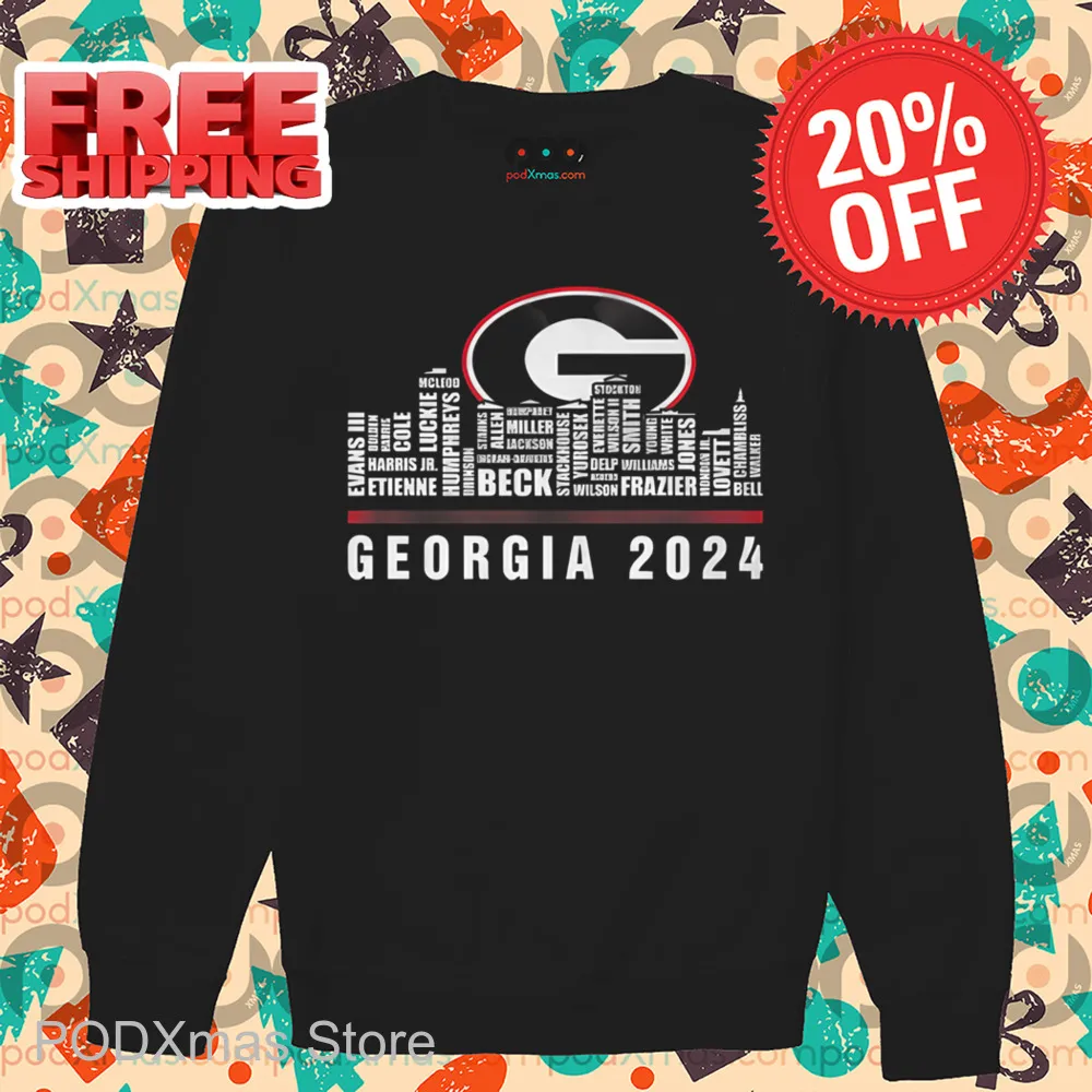 Georgia Bulldogs City Names Players 2024 Shirt