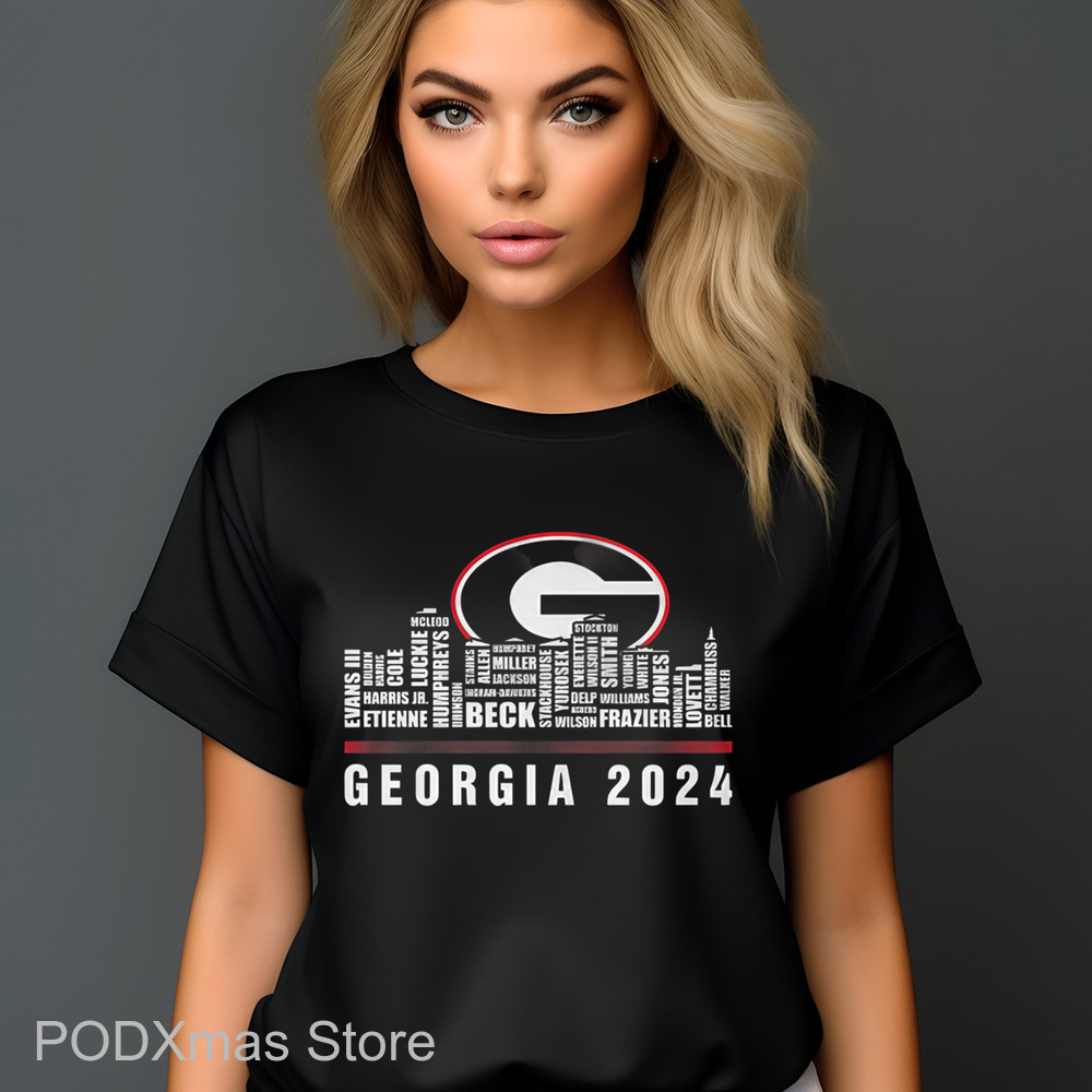 Georgia Bulldogs City Names Players 2024 Shirt
