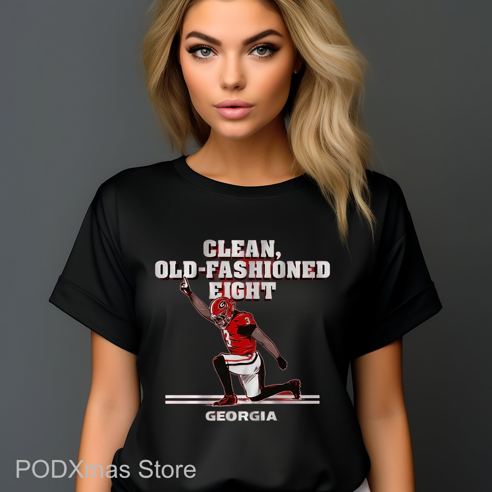 Georgia Bulldogs Clean Old Fashioned Eight Georgia 2024 Shirt