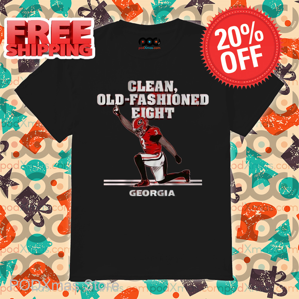 Georgia Bulldogs Clean Old Fashioned Eight Georgia 2024 Shirt