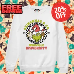 Grinch Grinchmas And Co Whoville University Est 1957 Christmas Shirt
