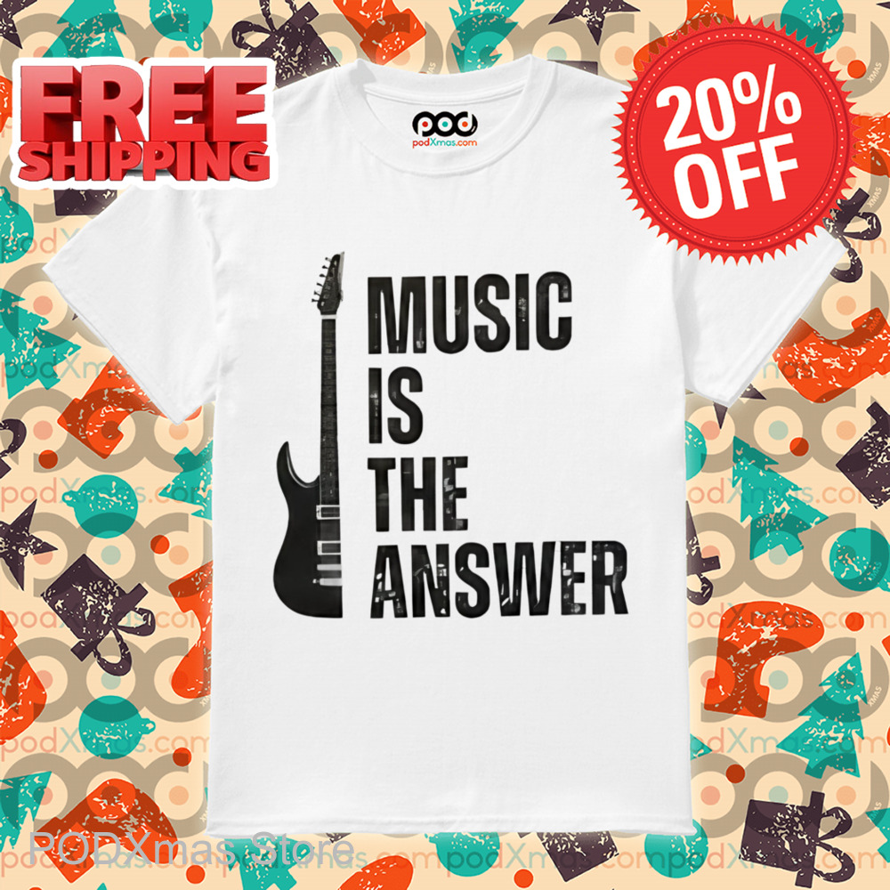 Guitar Music Is The Answer Vintage 2024 Shirt