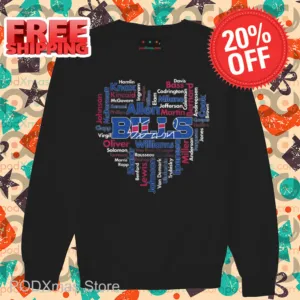 Heart Buffalo Bills Players Name Shirt