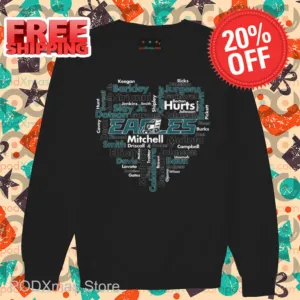 Heart Philadelphia Eagles Hurt Players Teams 2024 Shirt