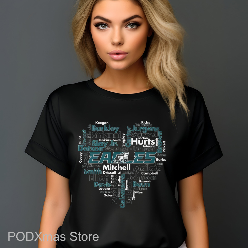 Heart Philadelphia Eagles Hurt Players Teams 2024 Shirt