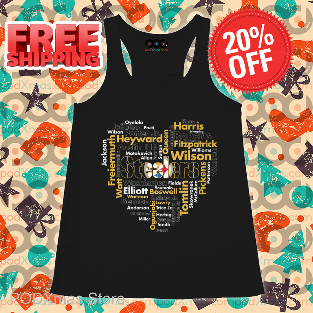 Heart Pittsburgh Steelers Players Name Shirt