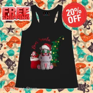 Hippo Cute Dear Santa 2024 Christmas Shirt