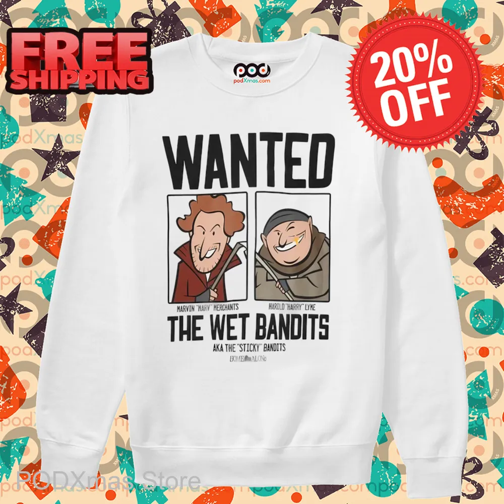 Home Alone Wanted The Wet Bandits Christmas Cartoon Shirt