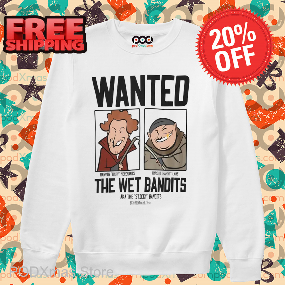 Home Alone Wanted The Wet Bandits Christmas Cartoon Shirt