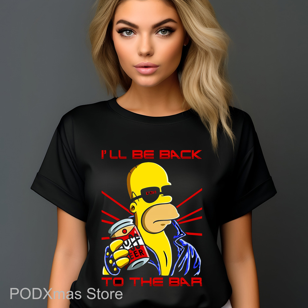 Homer Simpson I'll Be Back To The Bar 2024 Shirt
