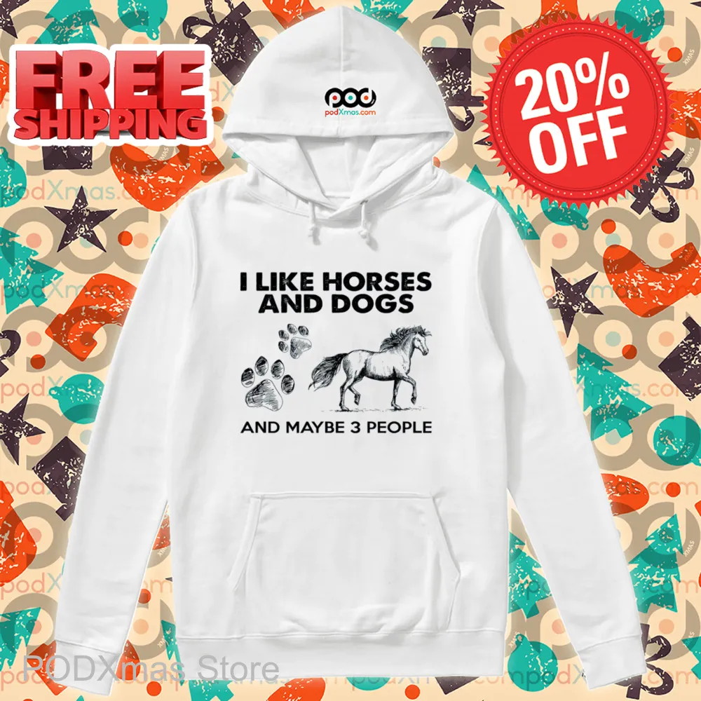 I Like Horses And Dogs And Maybe 3 People Vintage Shirt