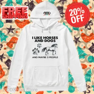 I Like Horses And Dogs And Maybe 3 People Vintage Shirt