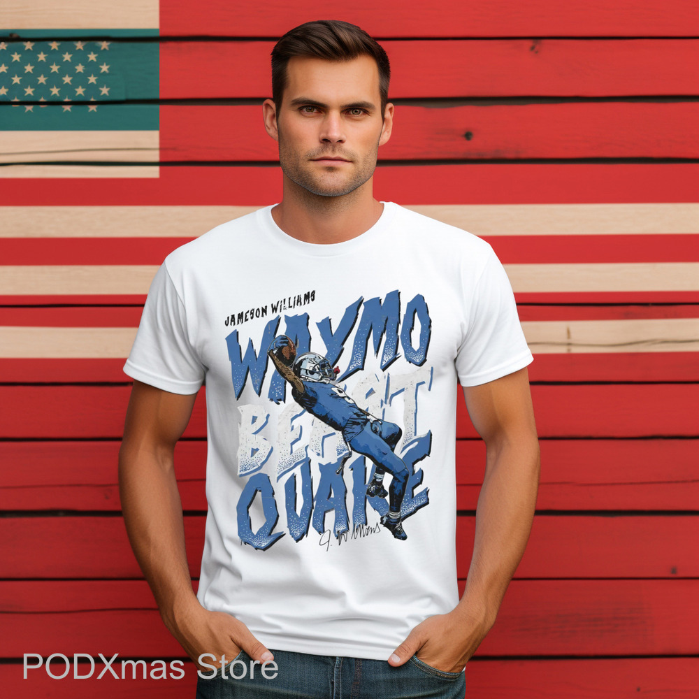 Jameson Williams Waymo Beast Quake Signature 2024 Shirt