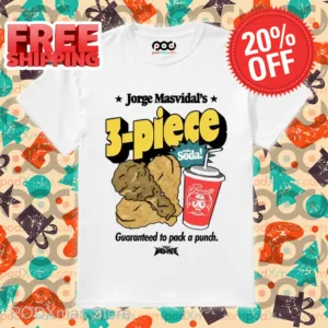 Jorge Masvidal 3 Piece With Soda Guaranteed To Pack A Punch Shirt