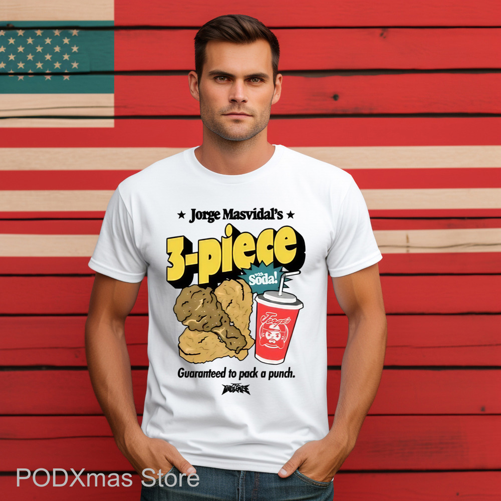 Jorge Masvidal 3 Piece With Soda Guaranteed To Pack A Punch Shirt