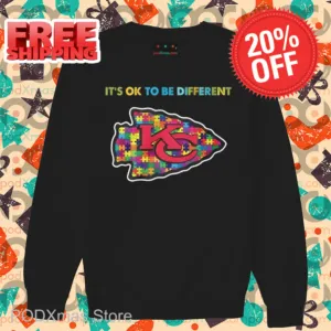 Kansas City Chiefs Autism It's Ok To Be Different Shirt