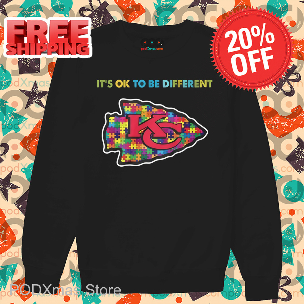 Kansas City Chiefs Autism It's Ok To Be Different Shirt