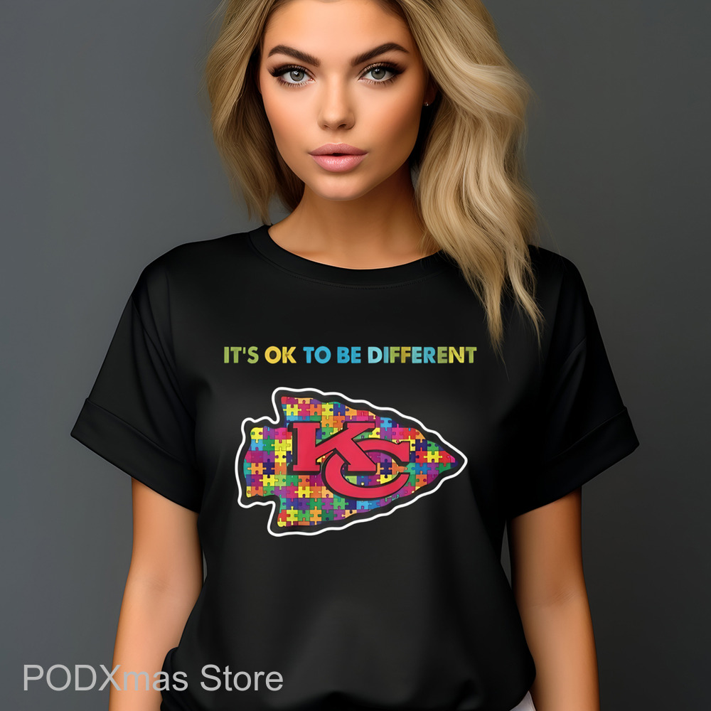 Kansas City Chiefs Autism It's Ok To Be Different Shirt