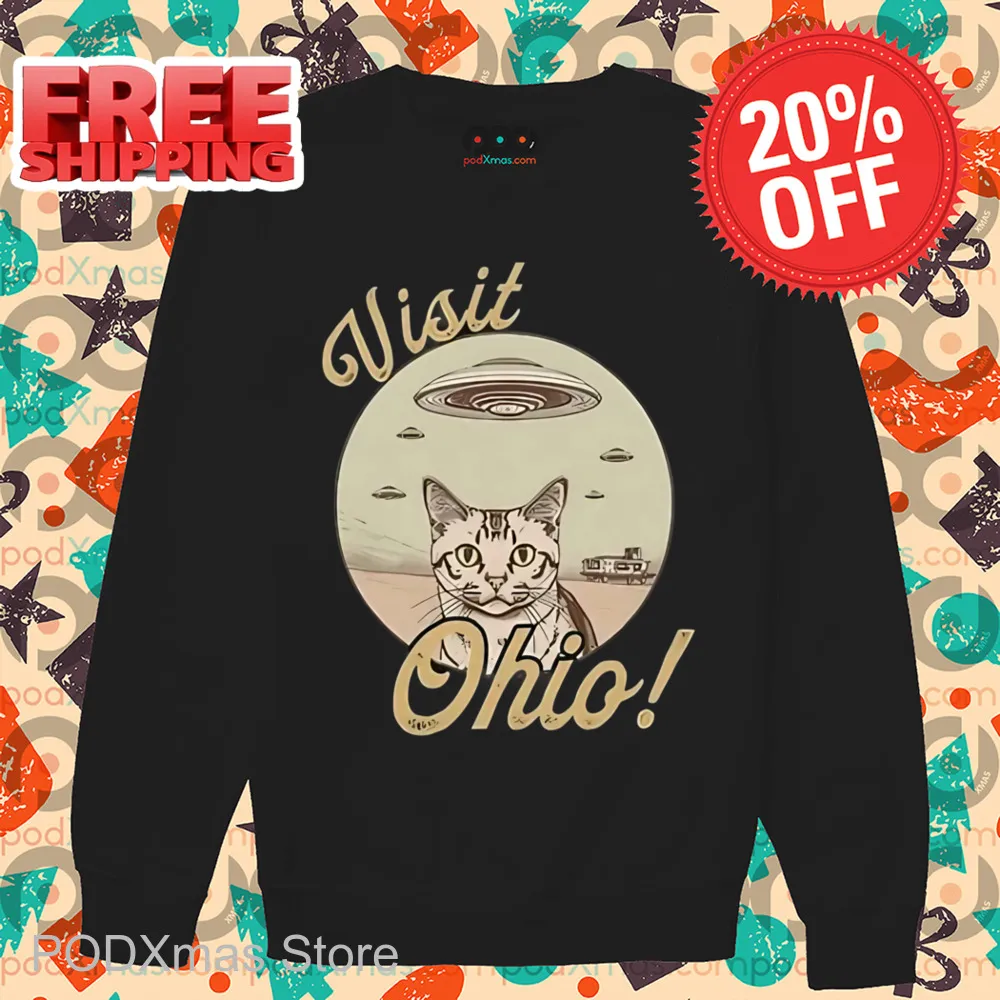 Kitty UFO Visit Ohio Shirt