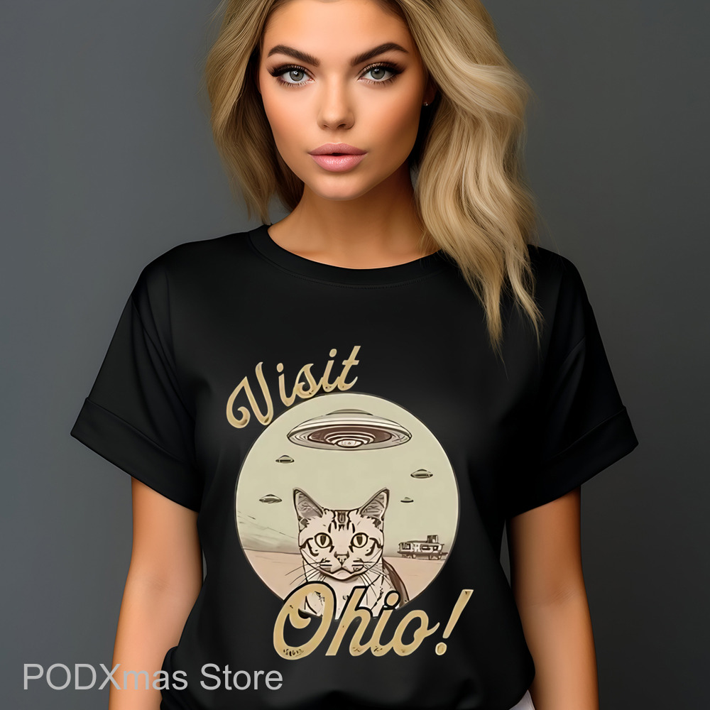 Kitty UFO Visit Ohio Shirt