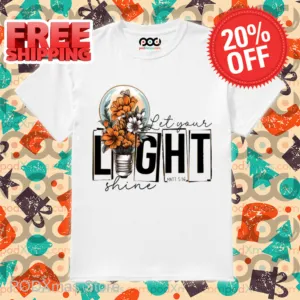 Lightbulb Floral Let Your Light Shine Shirt