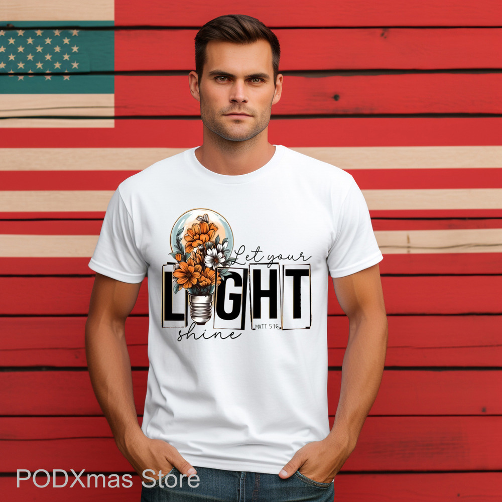 Lightbulb Floral Let Your Light Shine Shirt