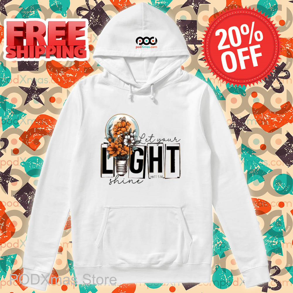 Lightbulb Floral Let Your Light Shine Shirt